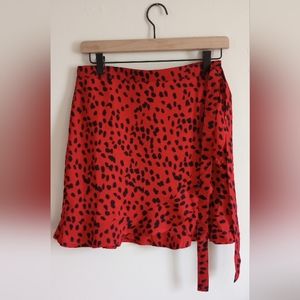 Nasty Gal polkadot wrap skirt